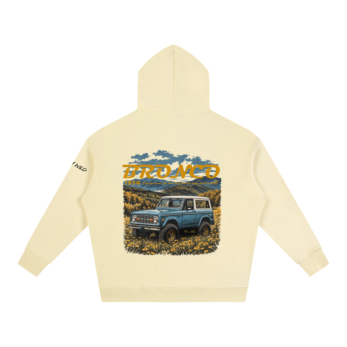1974 Bronco Mountain Top Oversize Fleeced Hoodie