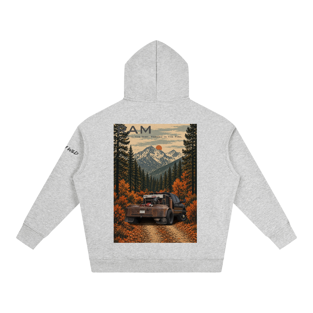 Ram 3500 Welding Truck Mountain Top Oversize Fleeced Hoodie