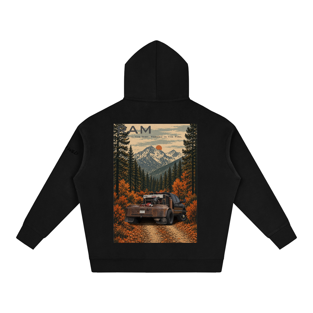 Ram 3500 Welding Truck Mountain Top Oversize Fleeced Hoodie