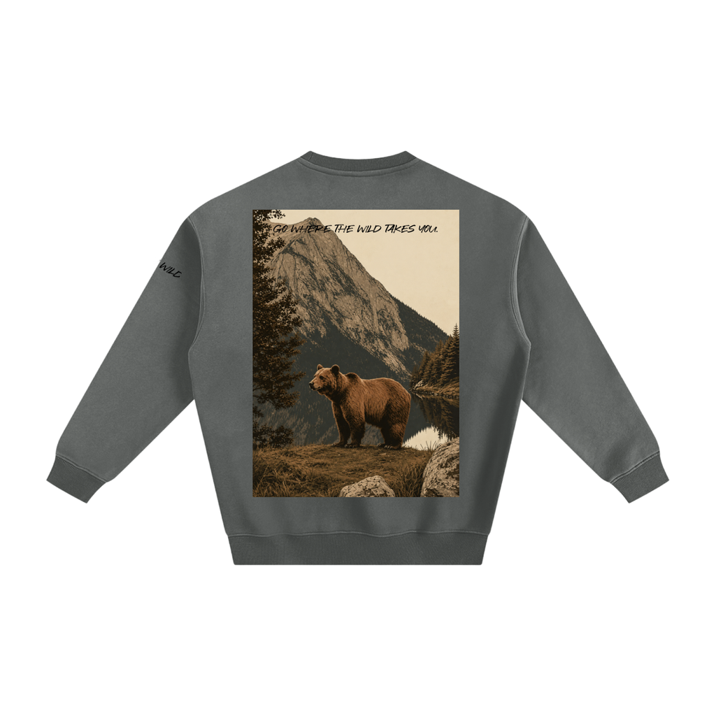 Bear Graphic Fleeced Sweatshirt