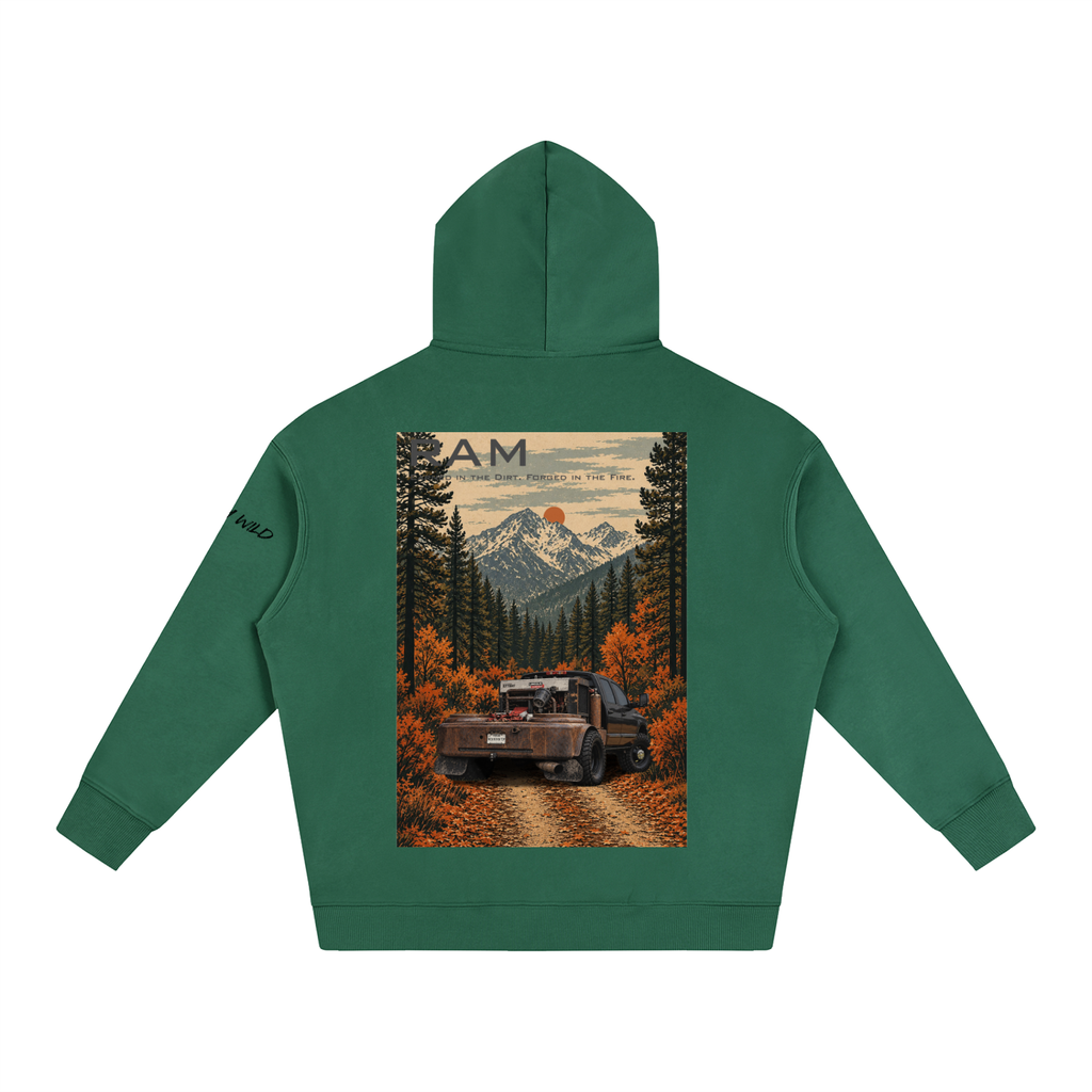 Ram 3500 Welding Truck Mountain Top Oversize Fleeced Hoodie