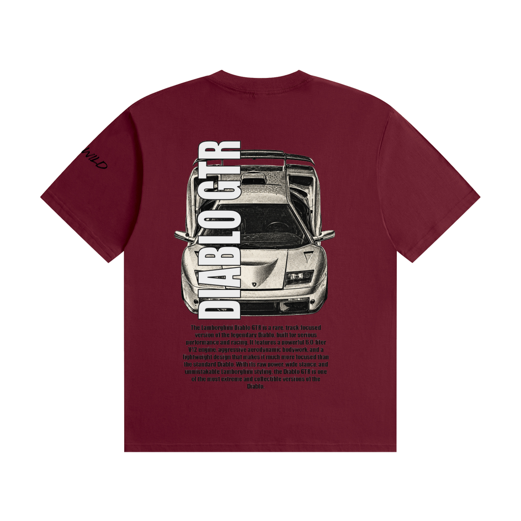 LAMBORGHINI BIABLO GTR Mountain Top Unisex Seamless Cotton T-Shirt