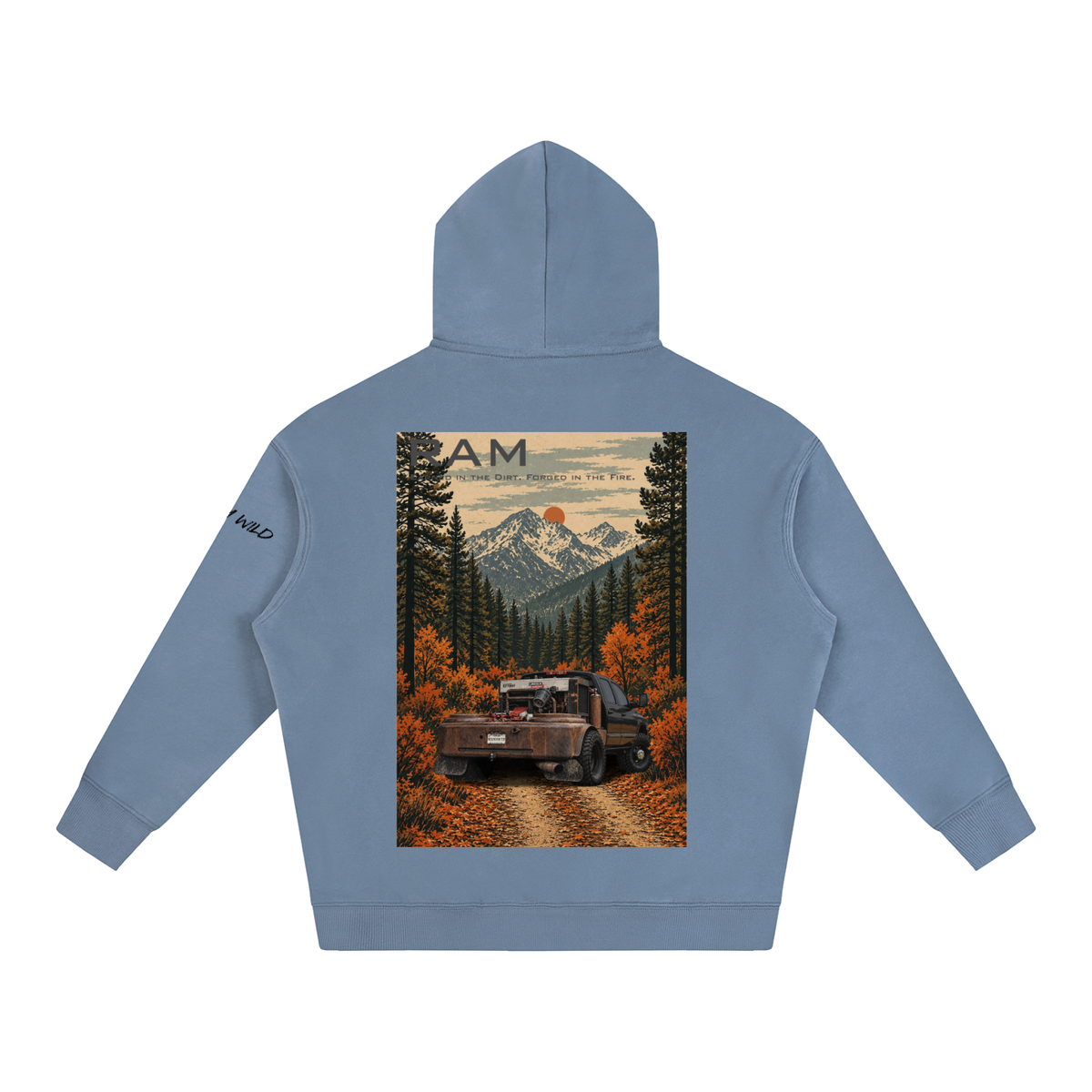 Ram 3500 Welding Truck Mountain Top Oversize Fleeced Hoodie