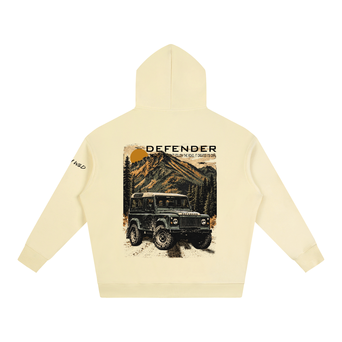 Range Rover Defender Mountain Top Oversize Fleeced Hoodie